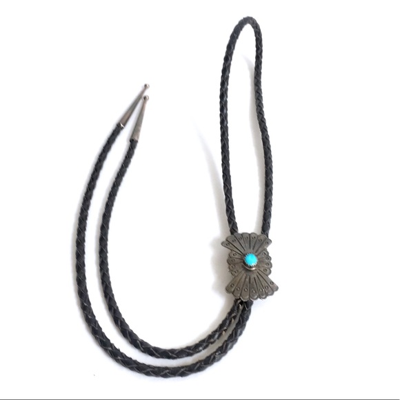 Vintage Other - Vintage Southwest Turquoise Bolo Tie Old Pawn